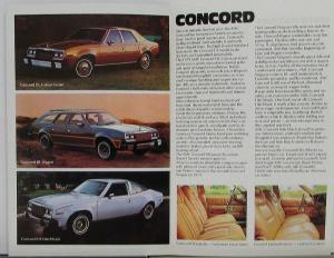 1979 AMC Concord DL 2 & 4 Door Sedan Wagon Hatchback Sales Brochure Folder Orig