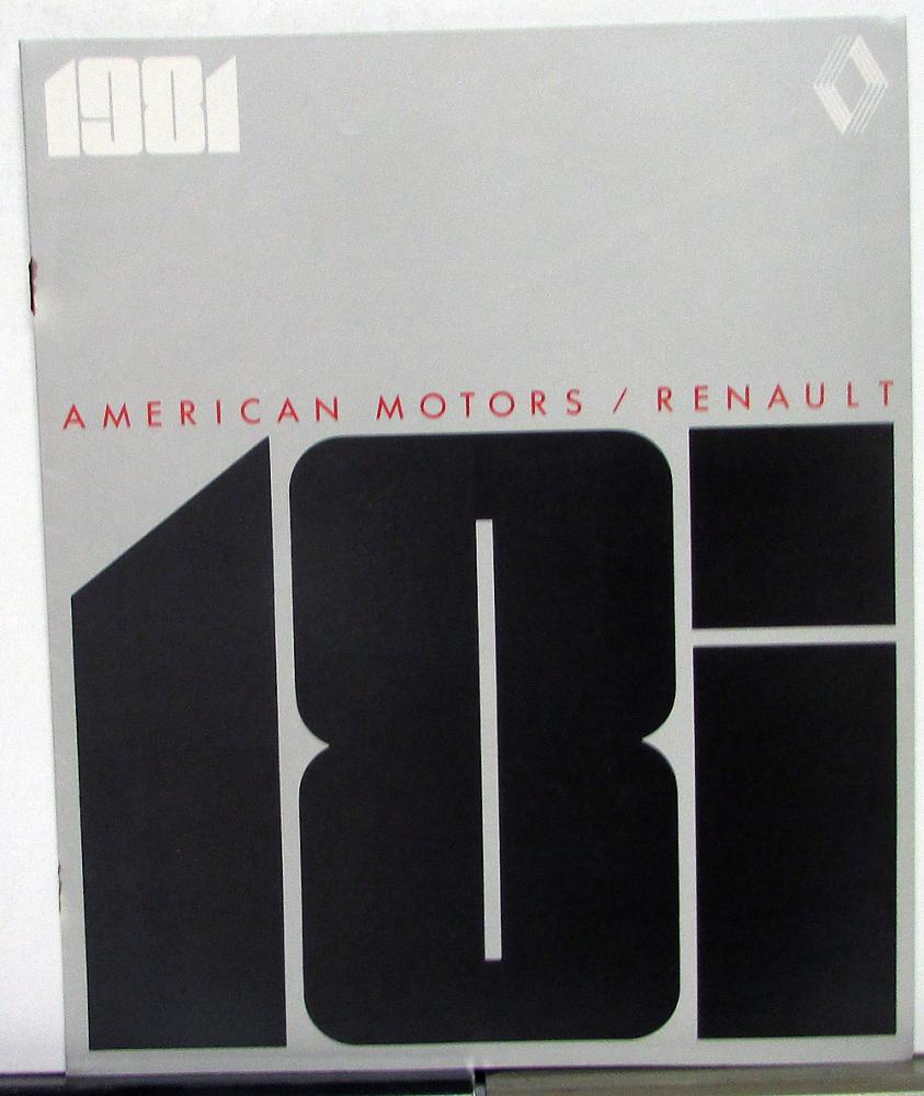 1981 Renault 18i American Motors Sales Brochure Original