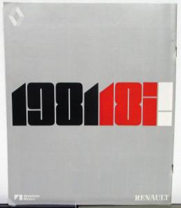 1981 Renault 18i American Motors Sales Brochure Original