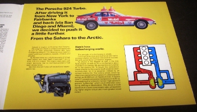 1980 Porsche Dealer Sales Brochure Folder Introducing 924 Turbo