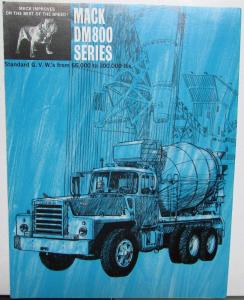 1966 Mack Trucks DM 800 Series Facts Figures Sales Brochure Original