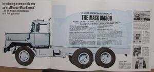 1966 Mack Trucks DM 800 Series Facts Figures Sales Brochure Original