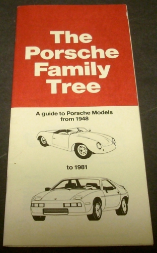 1981 Porsche Dealer Sales Brochure Porsche Family Tree 1948-1981