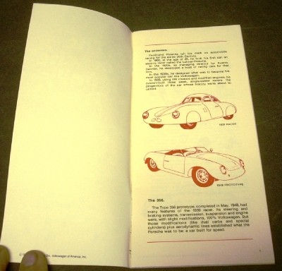 1981 Porsche Dealer Sales Brochure Porsche Family Tree 1948-1981