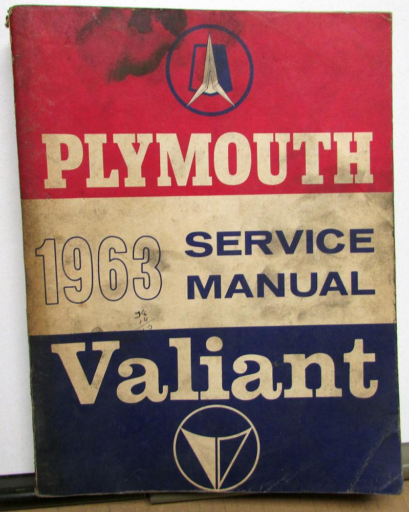 1963 Plymouth & Valiant Dealer Service Shop Repair Manual Belvedere Sport Fury