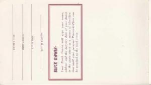 1966 Buick Owners Protection Plan Booklet Service Warranty