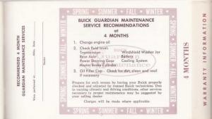 1966 Buick Owners Protection Plan Booklet Service Warranty