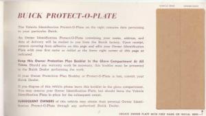 1966 Buick Owners Protection Plan Booklet Service Warranty