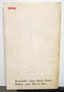 1967 Buick Special Skylark GS 400 Sportwagon Owners Manual