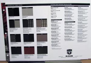 2012 Dodge Ram Truck Dealer Fabric & Wheel Guide Sales Folder Pickup