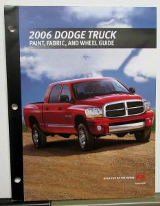 2006 Dodge Ram Truck Dealer Paint Fabric & Wheel Guide Sales Folder Pickup