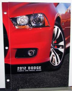 2012 Dodge Dealer Fabric & Wheel Guide Sales Folder Charger Avenger Challenger