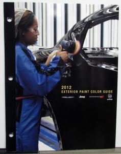 2012 Chrysler Dodge Jeep Ram Dealer Exterior Paint Chip Color Guide Sales Folder