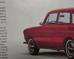 1966 Volkswagen Squareback Sedan Dealer Sales Brochure Folder Original VW