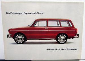 1966 Volkswagen Squareback Sedan Dealer Sales Brochure Folder Original VW