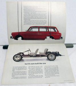 1966 Volkswagen Squareback Sedan Dealer Sales Brochure Folder Original VW