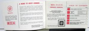 1973 Buick Apollo Owners Manual