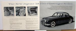 1959 1960 Jaguar 3.8 Five Passenger Sedan Intro Dealer Sales Brochure Original