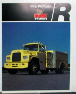 1978 Mack Fire Pumper Features Sales Brochure Original