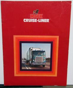 1978 Mack Trucks Cruise Liner Features Sales Brochure Original