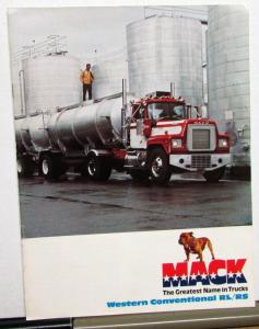 1976 Mack Truck Western Conventional RL/RS Specification Sales Brochure Original