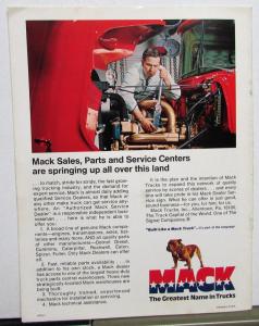 1976 Mack Truck Western Conventional RL/RS Specification Sales Brochure Original