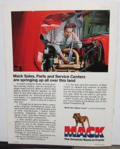 1975 Mack Tucks U Series Specifications Sales Brochure Original