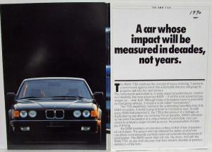 1989 BMW 735i 735iL Sales Brochure