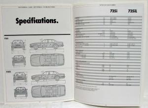 1989 BMW 735i 735iL Sales Brochure