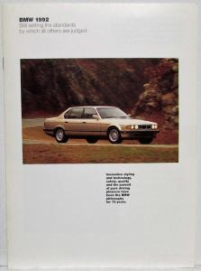 1992 BMW Still Setting the Standards Sales Brochure - Full Line