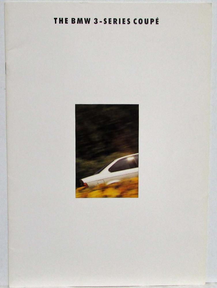 1993 BMW 3-Series Coupe Sales Brochure - 318is 325is - Australian Mkt