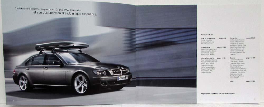 1986 BMW 7 SERIES ACCESSORIES BROCHURE DUTCH