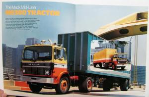 1981 Mack Trucks Mid Liner Tractor Specifications Sales Brochure Original