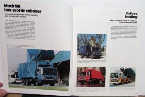 1981 Mack Trucks MR Series Diagrams Features Sales Brochure Original