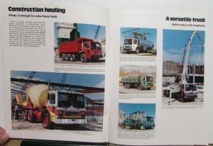 1981 Mack Trucks MR Series Diagrams Features Sales Brochure Original
