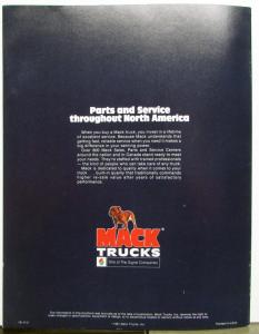 1981 Mack Trucks MR Series Diagrams Features Sales Brochure Original