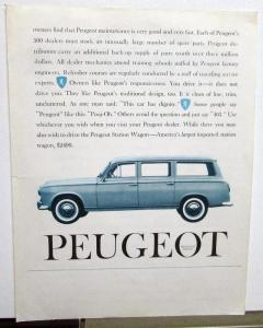 1960 Peugeot 403 Models Sales Sheet Original