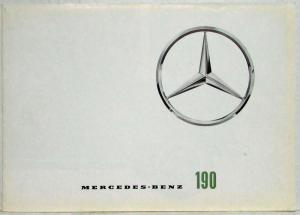 1963 Mercedes-Benz 190 Sales Brochure Large Folder with Spec Data Sheet P1001/3