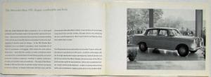 1963 Mercedes-Benz 190 Sales Brochure Large Folder with Spec Data Sheet P1001/3