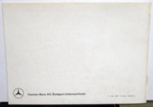 1964 Mercedes-Benz Foreign Dealer Accessories Sales Brochure French Text