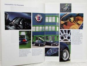 2000 BMW Alpina Fine Automobiles for the Connoisseur Sales Brochure w/ Prices