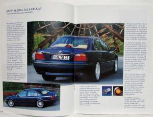 2000 BMW Alpina Fine Automobiles for the Connoisseur Sales Brochure w/ Prices