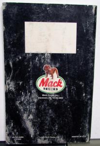 1984 Mack Trucks Sales Parts And Service Centers Book Directory Original