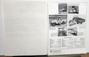 1966-67 Toyota Dealer Sales Data Sheets Land Cruiser Pickup & Hi-Fi Radio Option