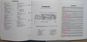 1985 Mack Trucks Model CF600FAPS Diagrams Dimensions Sales Brochure Original