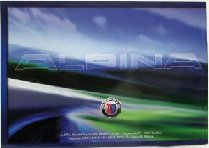 2006 BMW Alpina Fine Automobiles for the Connoisseur Sales Brochure - RARE