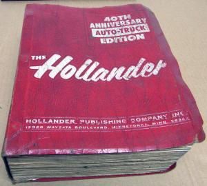 1964-74 Hollander Car & Truck Parts Interchange Book 40th Edition GM Ford Mopar