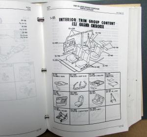 1997 Jeep Dealer Parts Catalog Book Grand Cherokee Wrangler TJ & ZJ Models