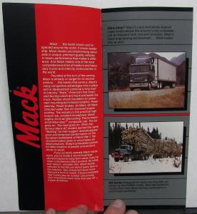 1986 Mack Trucks BullDog Line Features Sales Brochure Original