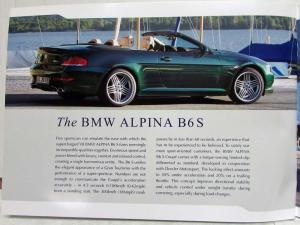 2009 BMW Alpina Automobile Masterpieces Sales Brochure